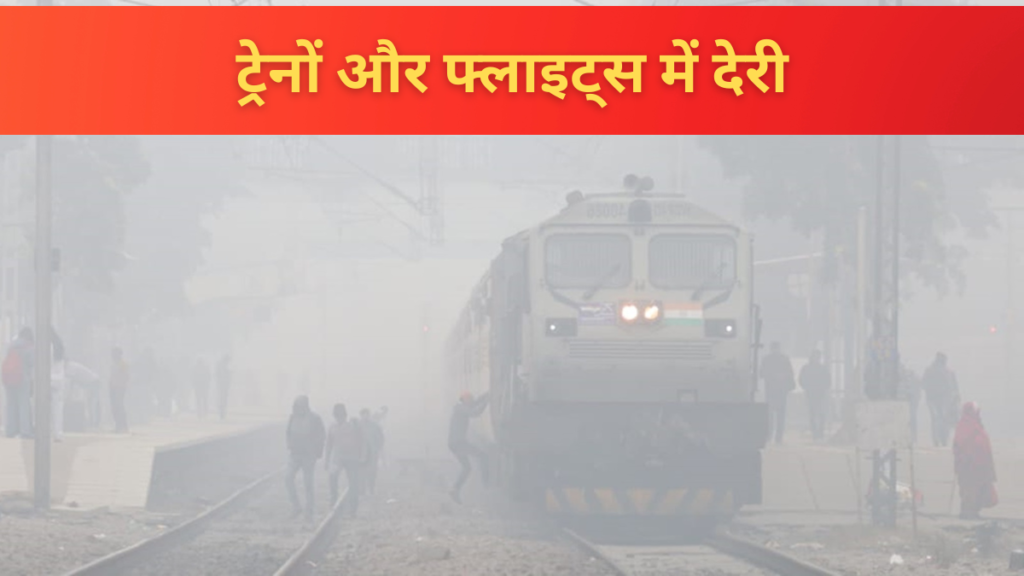 Increasing pollution in Delhi-Noida-ट्रेनों और फ्लाइट्स में देरी